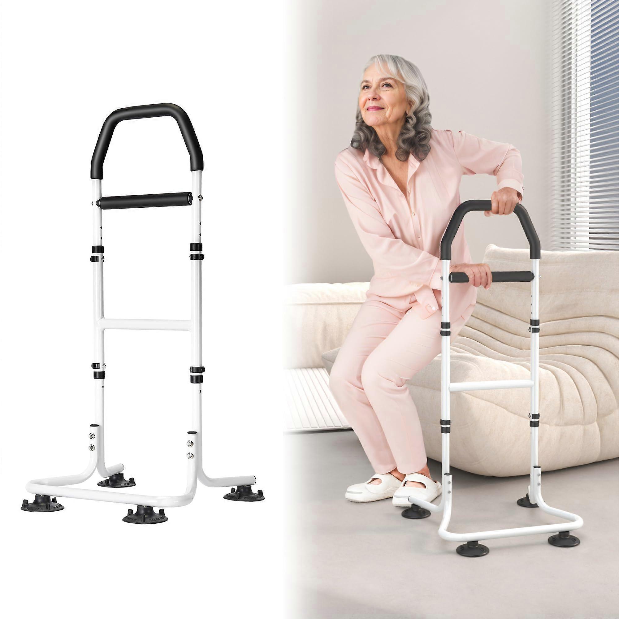 Height Adjustable Stand Assist Bar with Secure Suction Cup Base for Seniors and Elderly Support