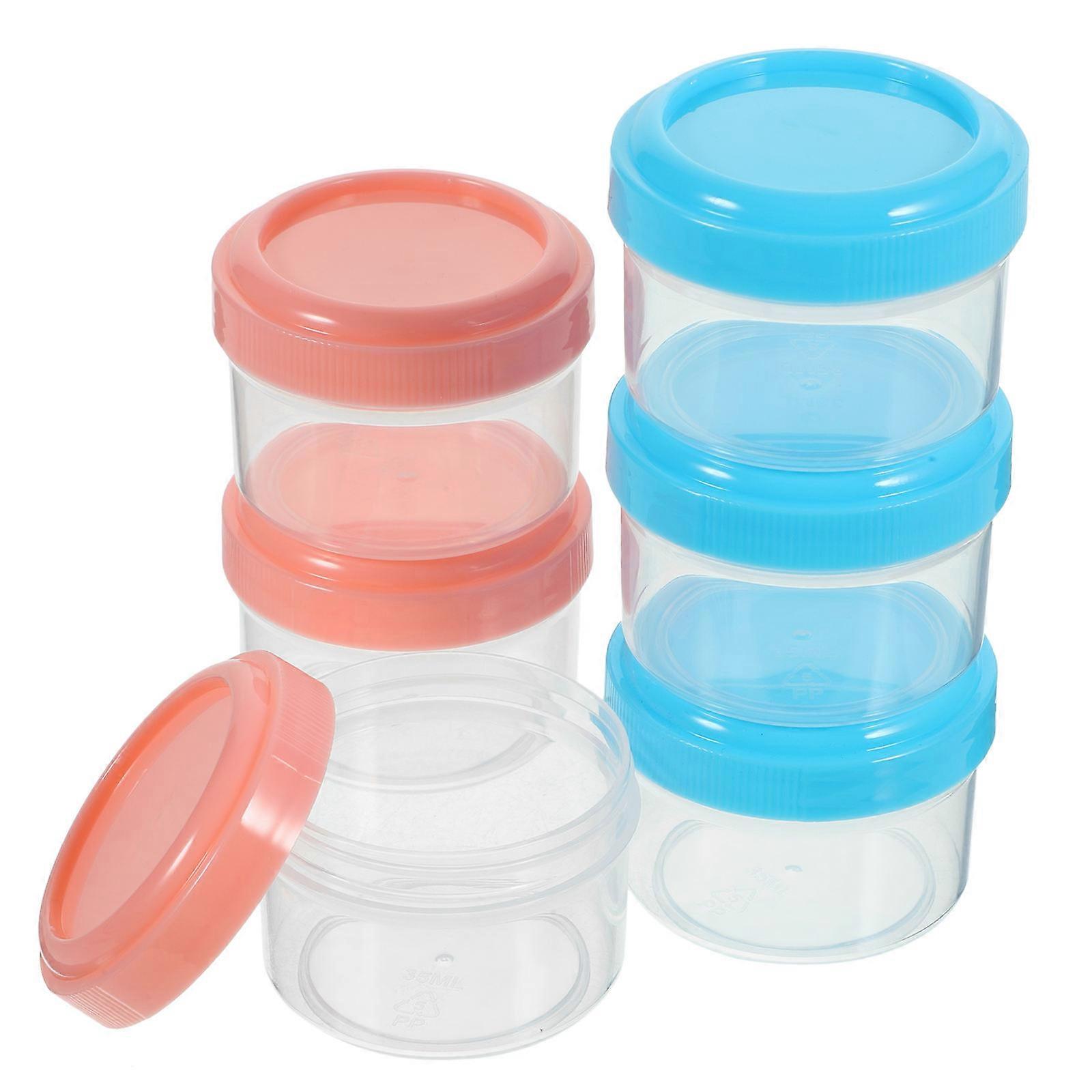 Mini Salad Dressing Container Condiment Container Outdoor Use PP Material 6Pcs