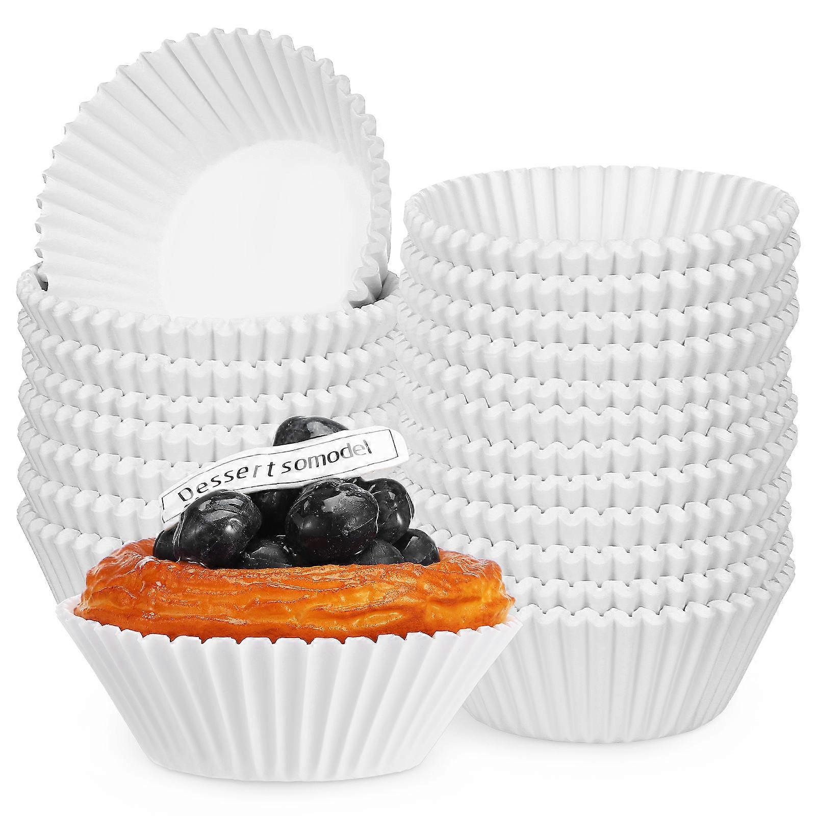 White Cupcake Liners Paper for Baking 500Pcs Muffin Liners Baking Cups