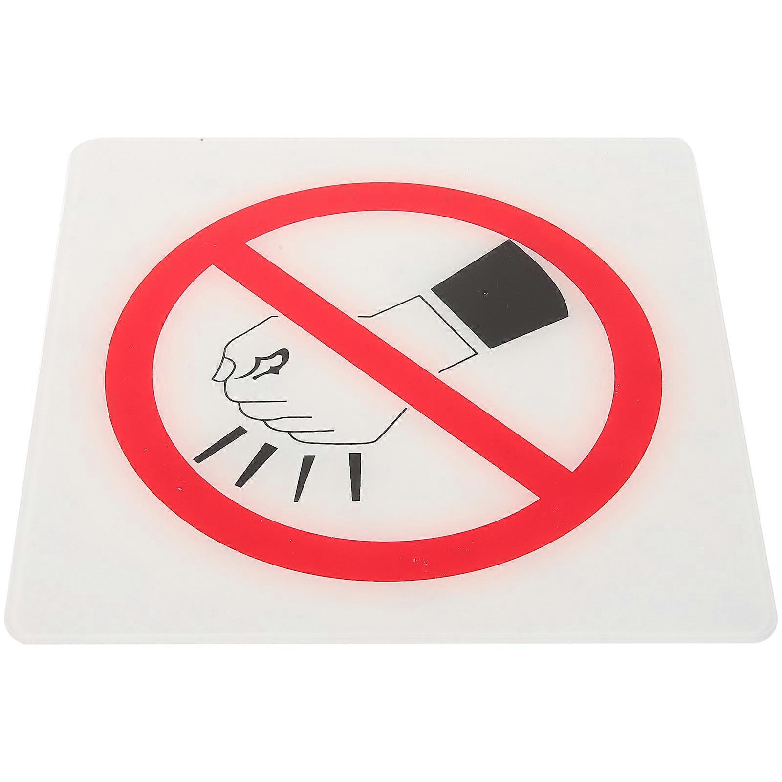 Acrylic No Knocking Label Warning Sign for Outdoor Use