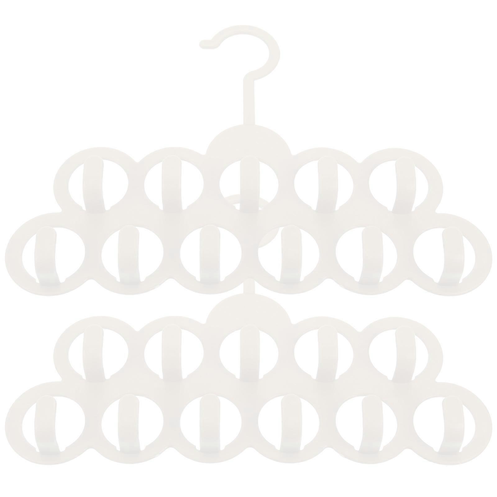 2Pcs Plastic Clothes Hanger Organizer for Bathroom Storage Rack