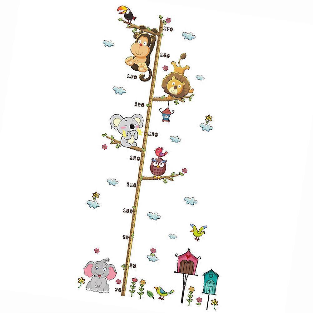 Vinly Decal Growth Chart for Height Measuring Removable Cartoon Wall Decor