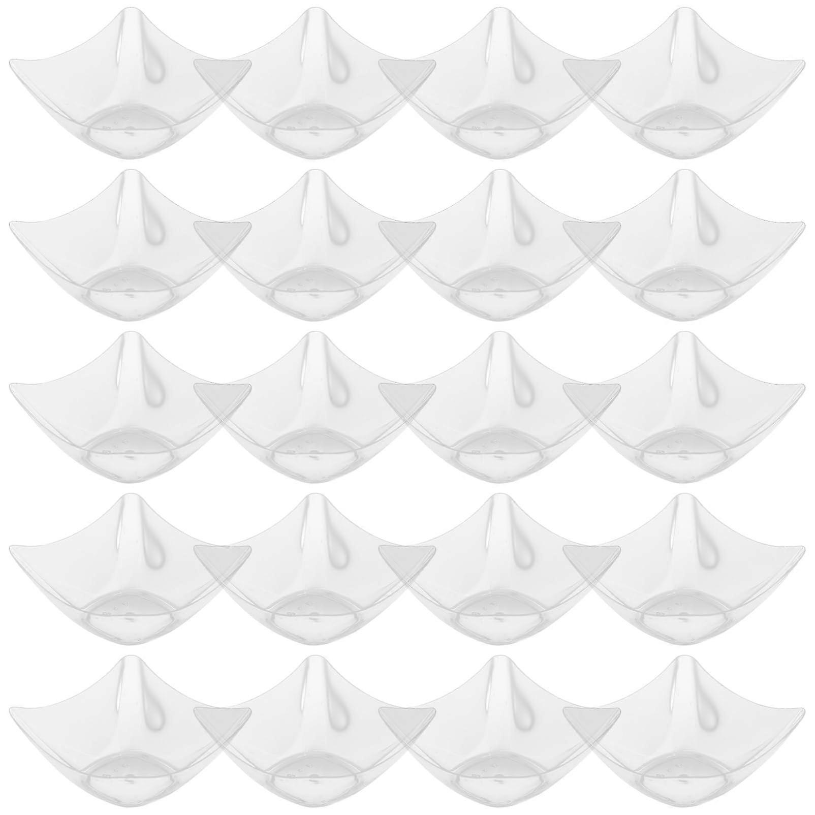 50 Pack Clear Dessert Cups for Parties, Stackable Plastic Pudding Cups for Catering and Events