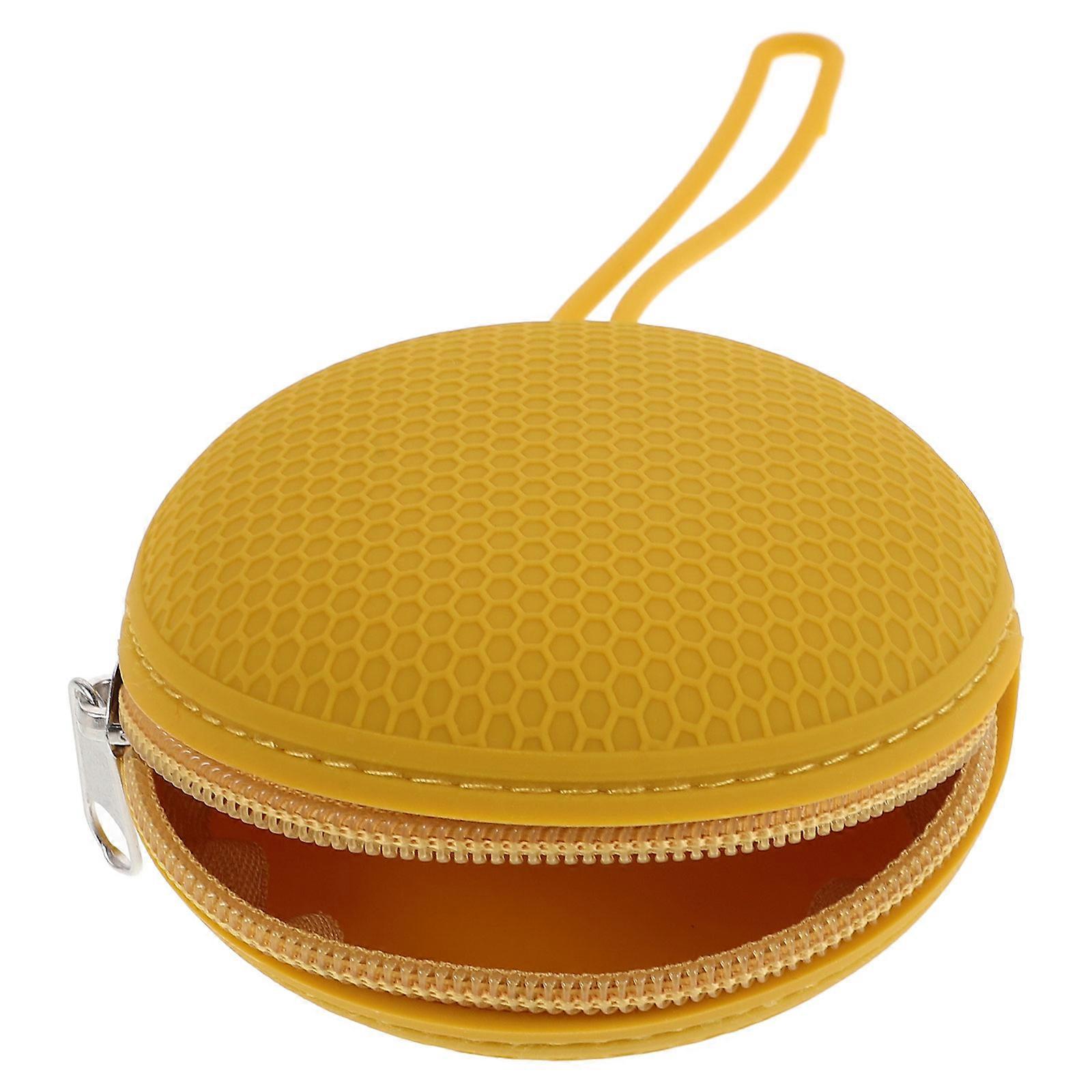 Yellow Storage Case for Travel Use Silicone Organizer