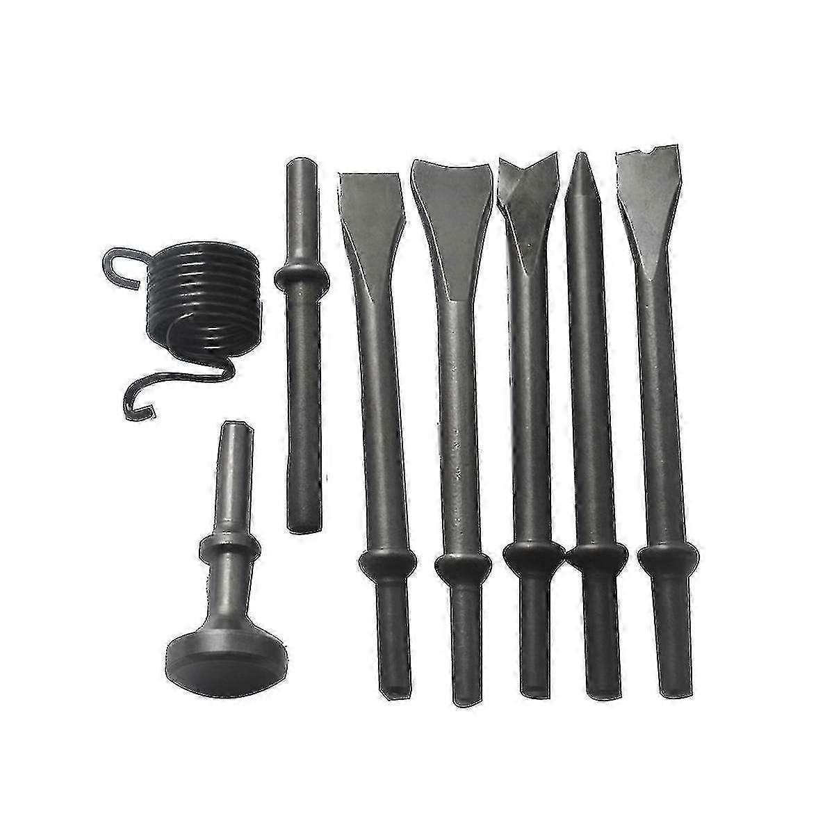 8pc Air Chisel Head Set Pneumatic Chisel Air Hammer Punch Chipping Tool Pneumatic Chisel Air Hamme