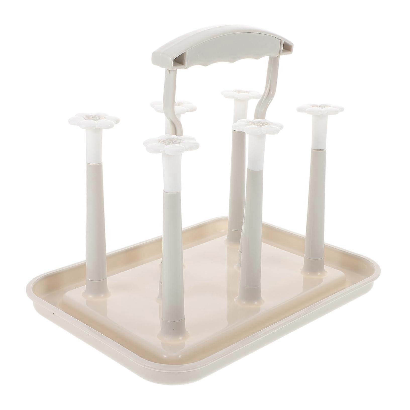Space Saving Bottle Drying Rack for Countertop, Versatile Cup Organizer with Drainage