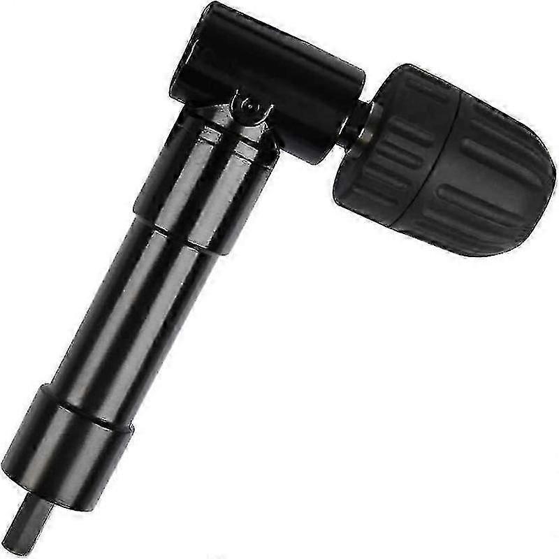 Right Angle Drill Bit Adapter with Self-Tightening Chuck