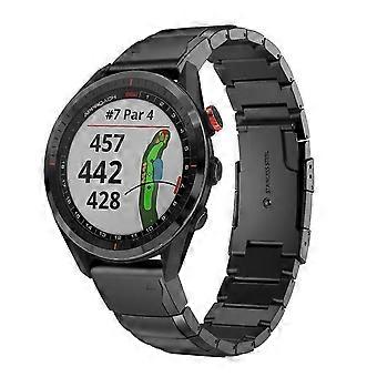 For Garmin Approach S62 22mm Tortoise Shell Stainless Steel Watch Band