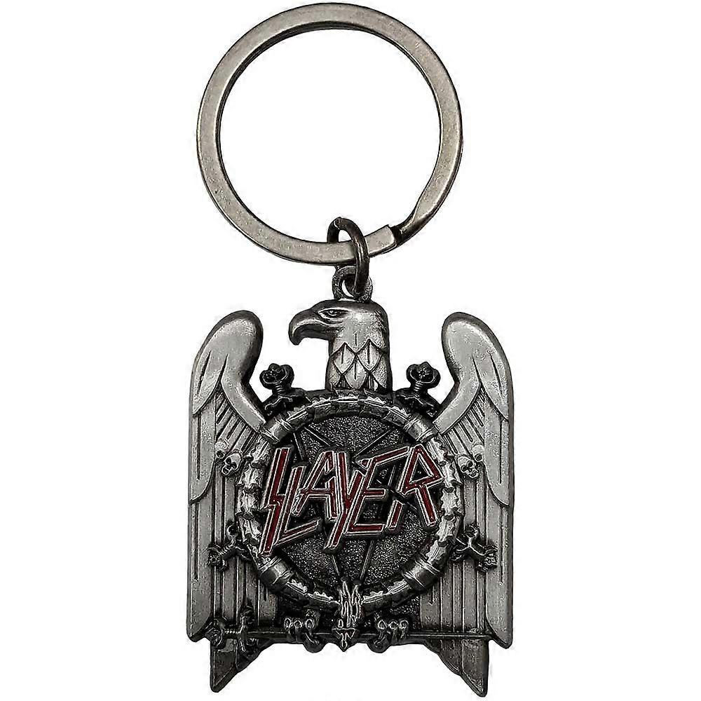 Slayer Silver Eagle Band Logo Keyring Keyring