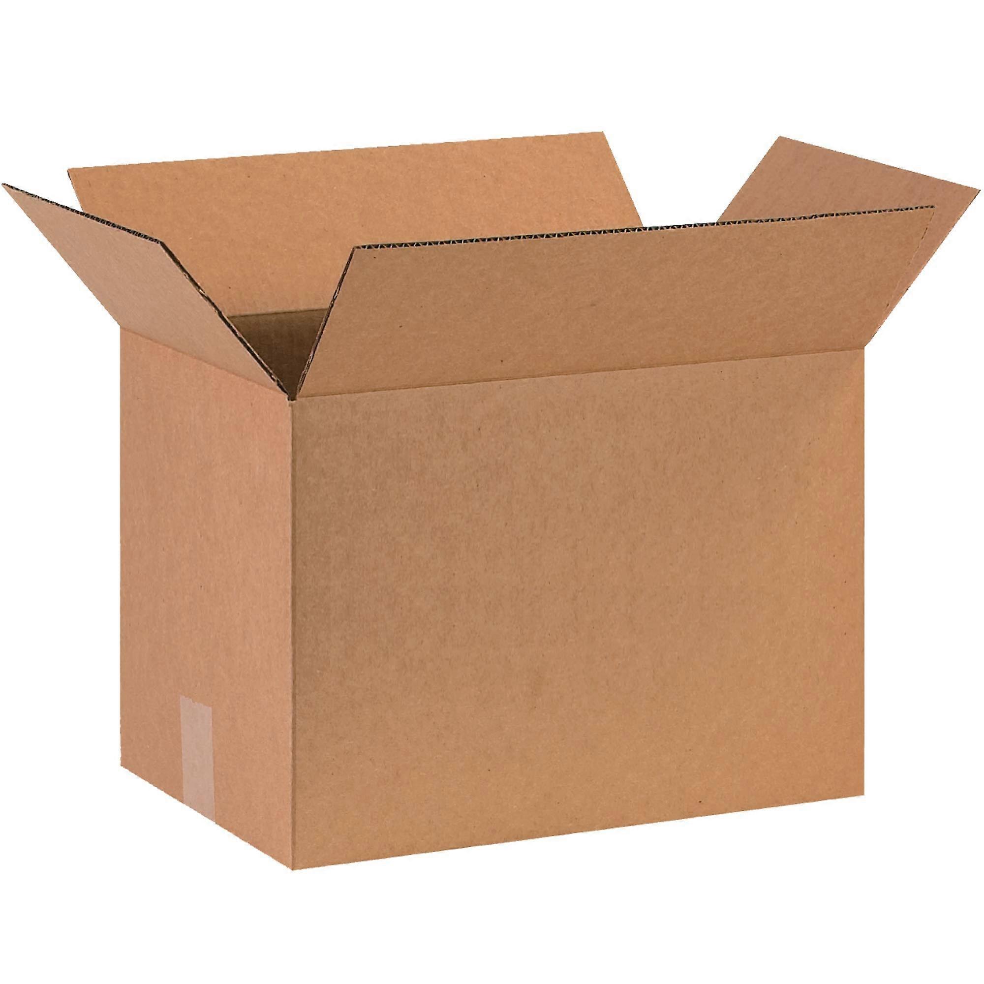 15x10x12 Corrugated  Boxes Kraft 25 Pack Durable Stackable Medium Size for Packing