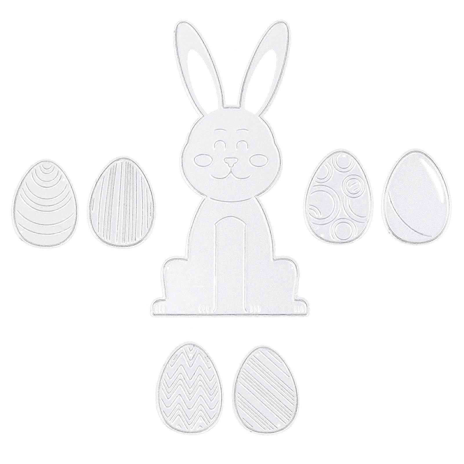 1 Set/7pcs Interesting Easter Embossing Molds Easter DIY Cutting Molds