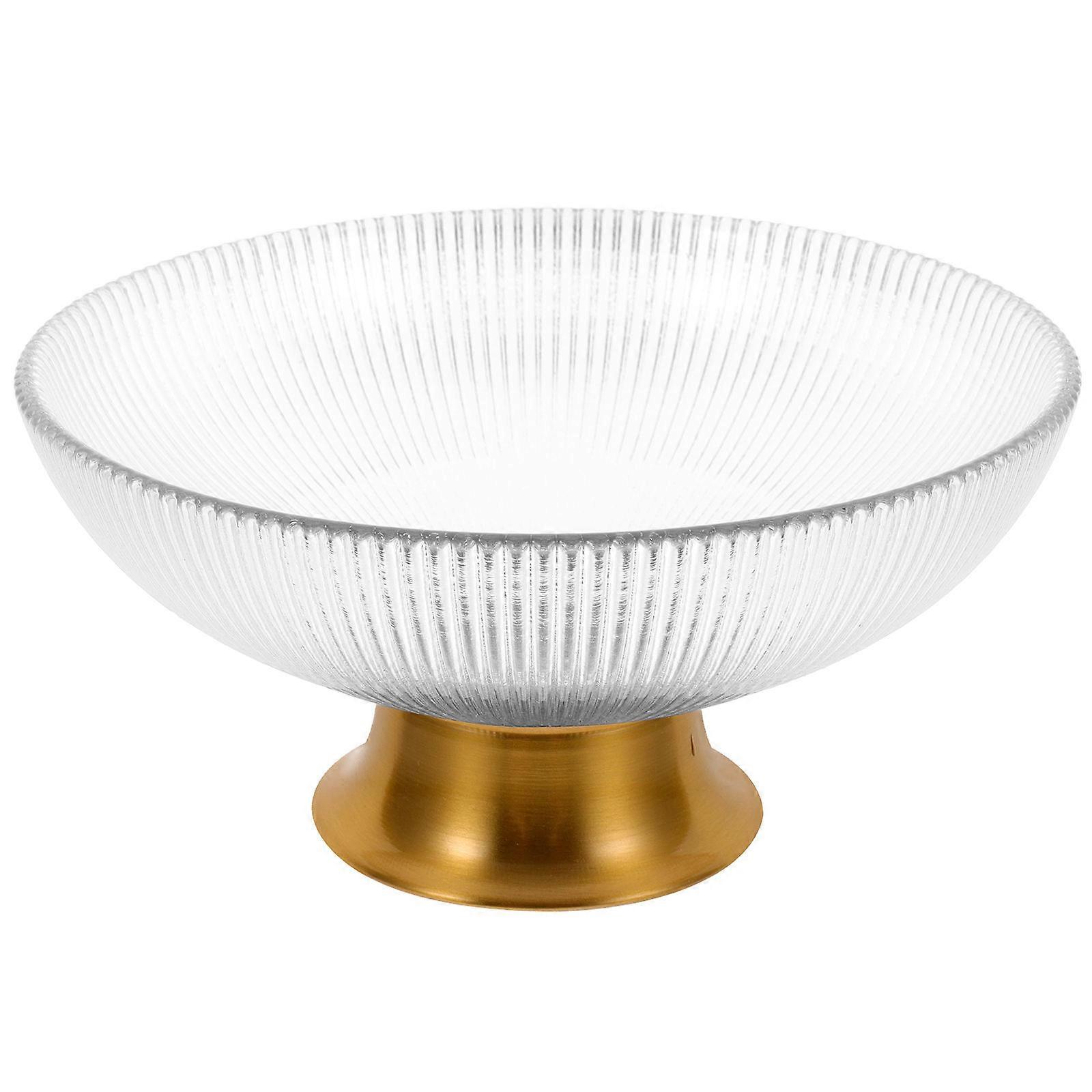 Striped Fruit Plates Elevated Fruit Serving Plate for Kitchen Use