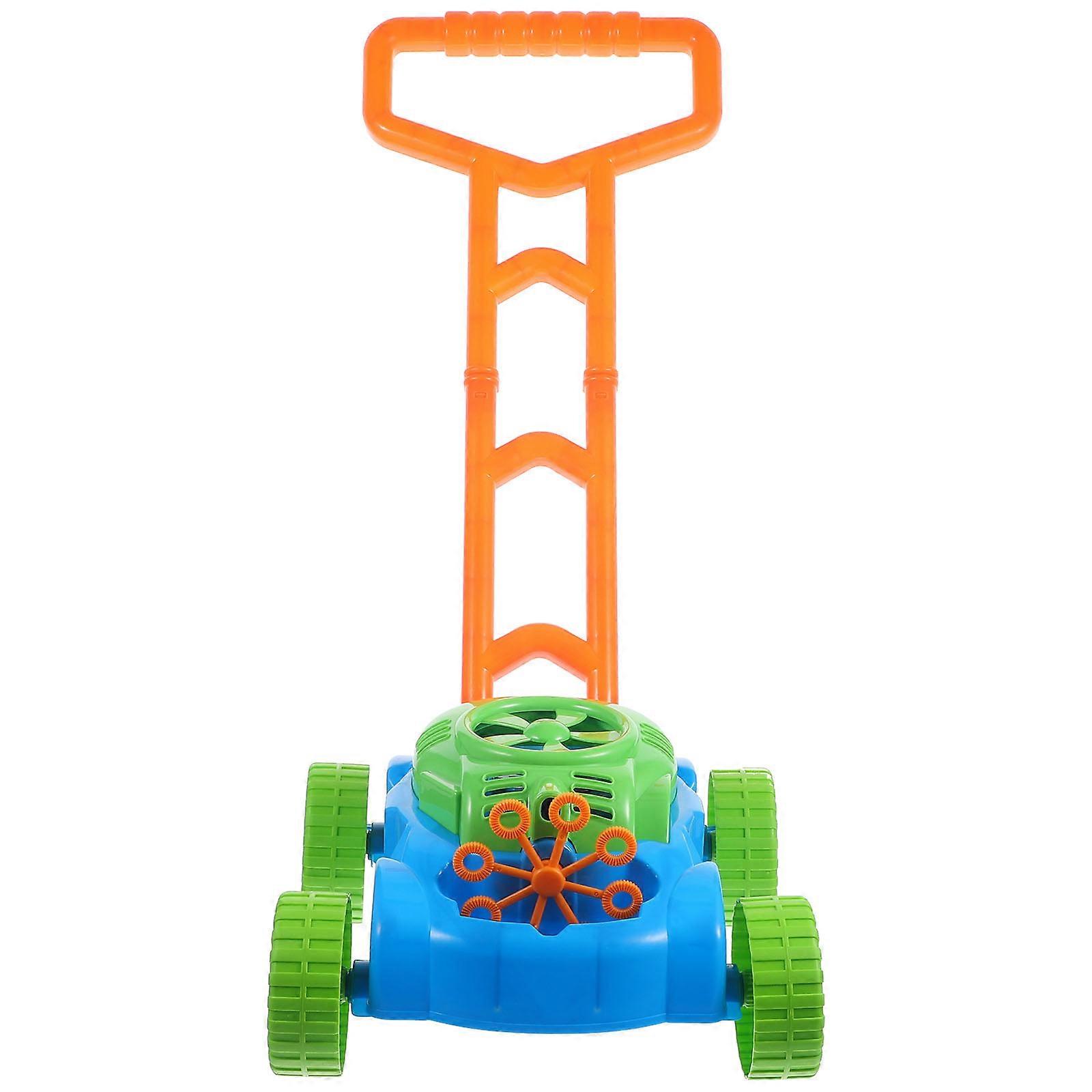 Bubble Mower Push Toy for Kids with Automatic Bubble Machine 1Pcs