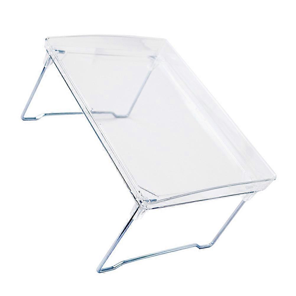 Transparent Stackable Metal Cabinet Shelf Organizer for Storage