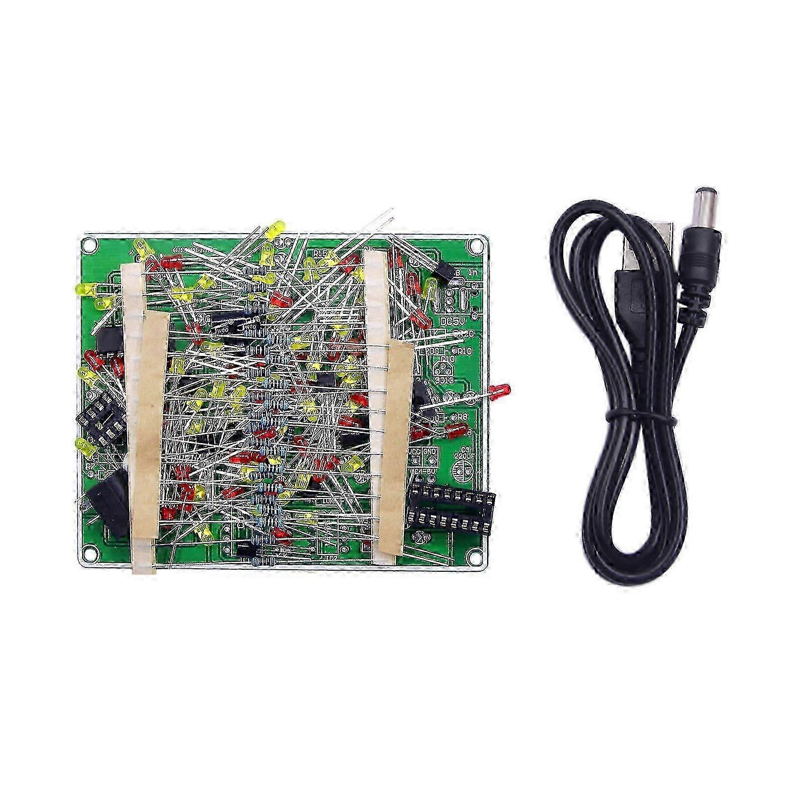 NE555  CD4017 practice learning kits, LED flashing light module, electronic suite light module