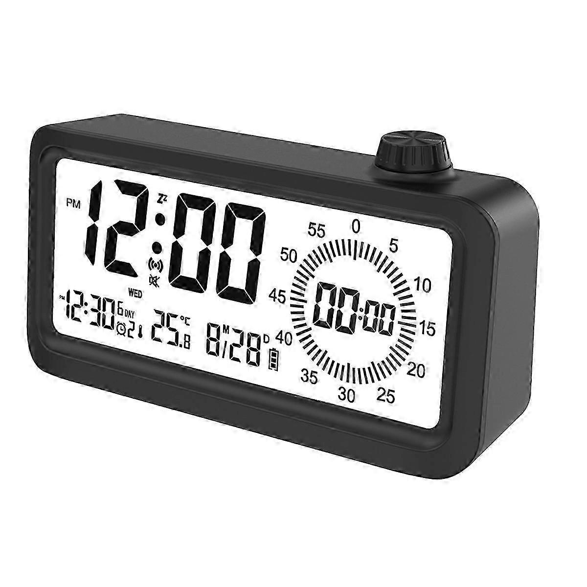 Digital Alarm Clock Visual Dual Display Countdown