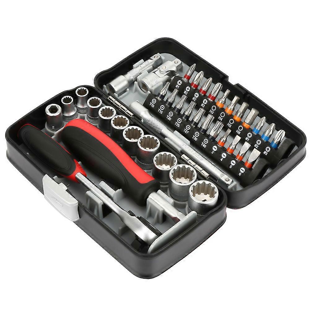 38PCS MiNi Ratchet Handle Screwdriver Socket Set Wrench Tool Kit