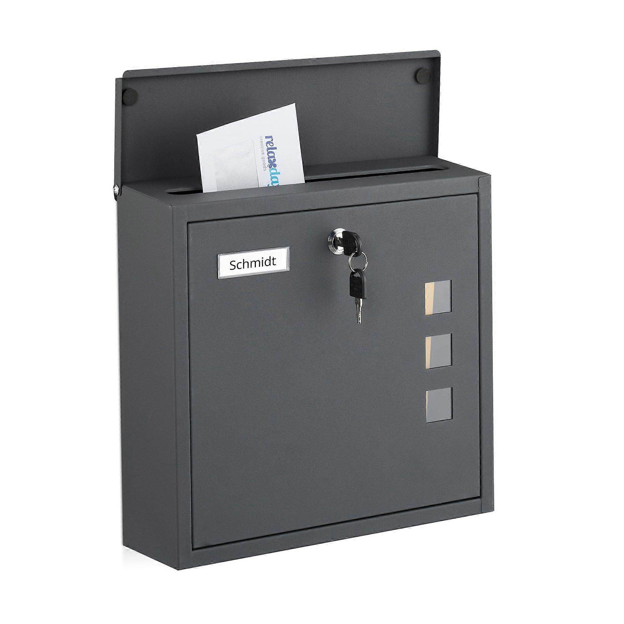 Wall-mounted iron mailbox with window