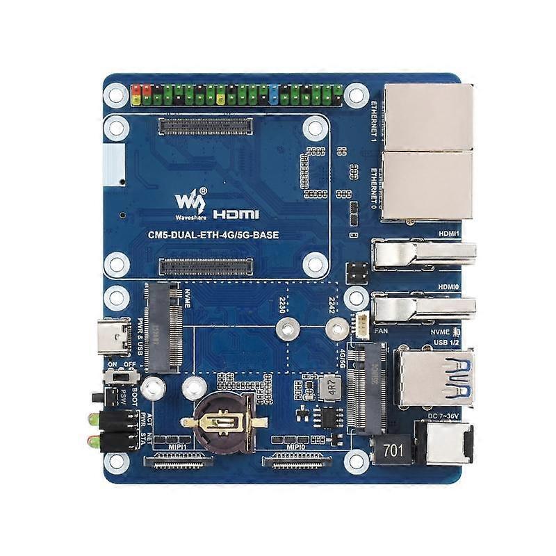 WAVESHARE CM5 Dual Network Port Expansion Board