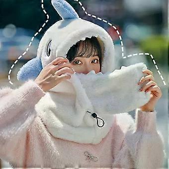 inter Warm Ski Helmet Cover Comfortable Soft Fleece Skiing Head Warmer Cartoon Cute Cartoon Shark Decorative Helmet Cover Hat