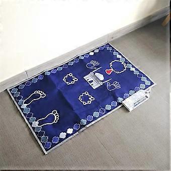 Prayer Mat Quran Azan Bell Prayer Bell Compass Muslim Islam Kids Children Green Blue Cotton Rug France