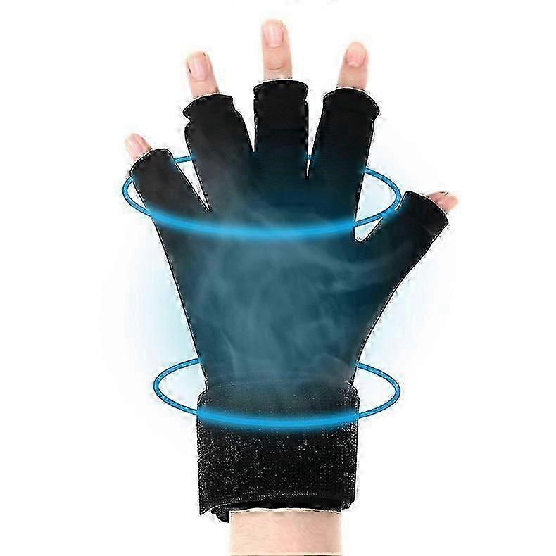 A single Finger Arthritis Compression Hand Ice Pack Gloves for Pain Relief, Adjustable