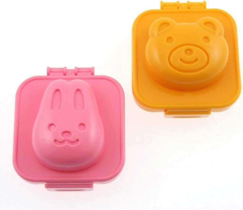 2Pcs Plastic Egg Mold, Rabbit and Bear