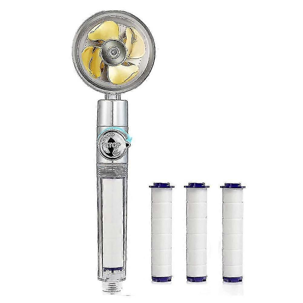 Shower Head, Propeller Shower Head With Filter, Water Saving