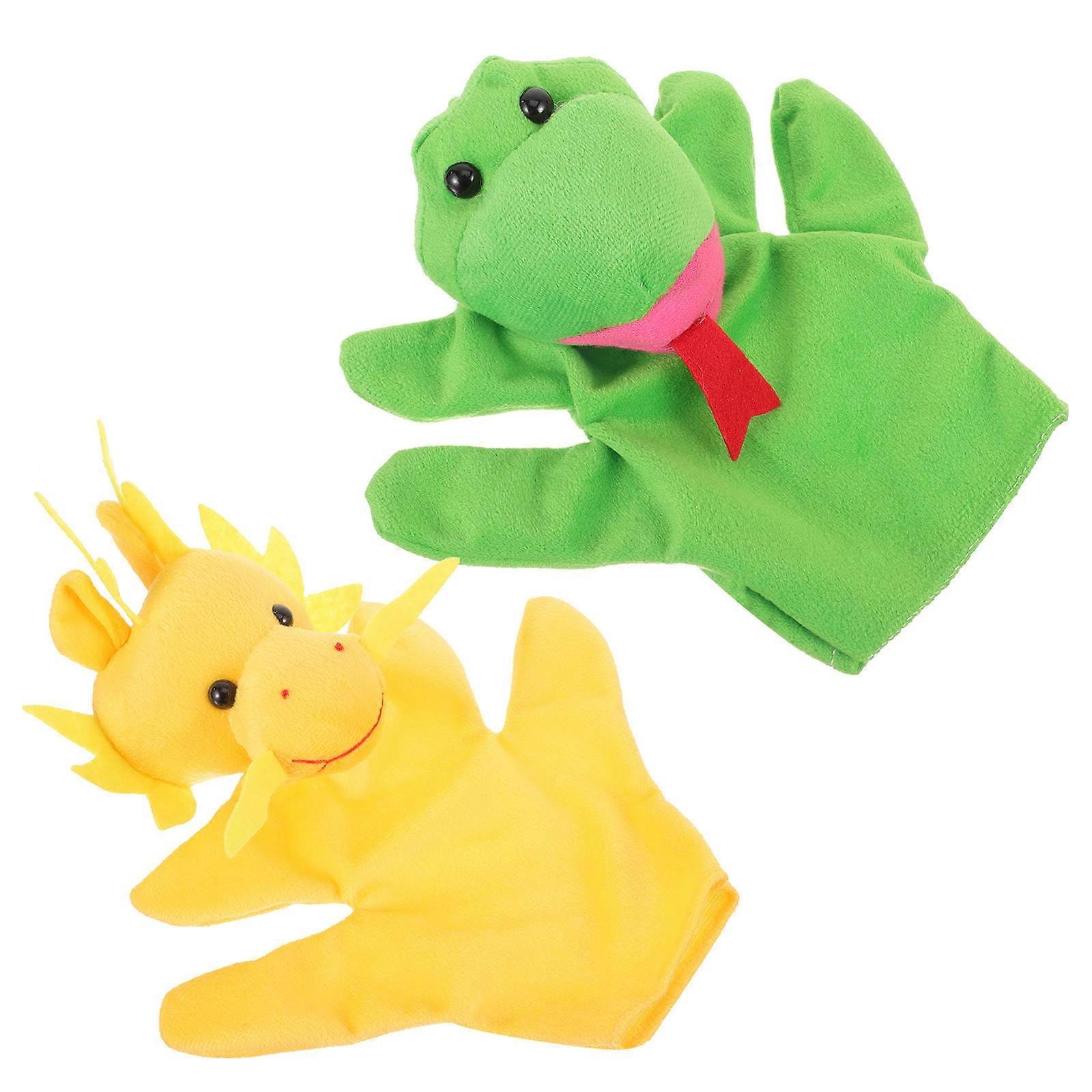 2pcs Hand Puppet Interactive Puppet Toy Storytelling Puppet Animal Puppet
