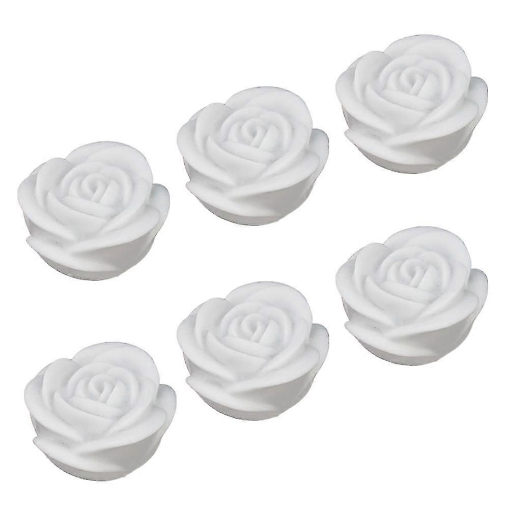 Colorful Rose LED Simulation Flower Lights, 6Pcs, for Home, Party, Wedding Decor