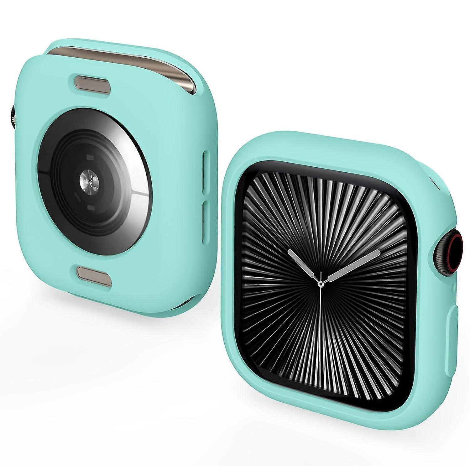 For Apple Watch Series 11 / 10 42mm Candy Design Smart Watch TPU Case Cover Turquoise