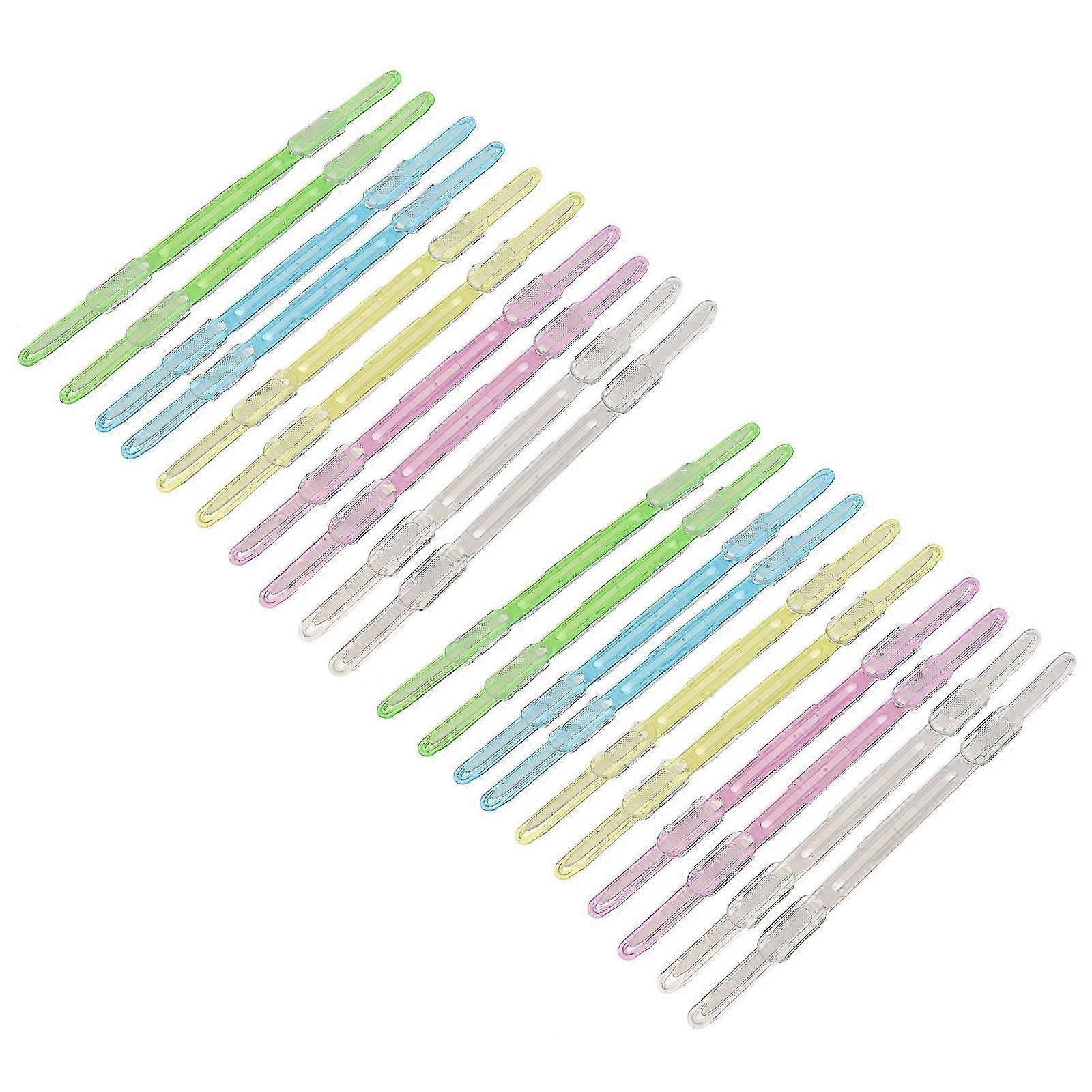 20PCS Multi-functional Binder Clip Plastic Paper Fasten Bookbinding Clips