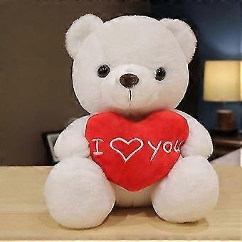 Weißer Teddybär mit rotem Herz und der Aufschrift „Ich liebe dich“ – Geburtstagsgeschenk für Mädchen