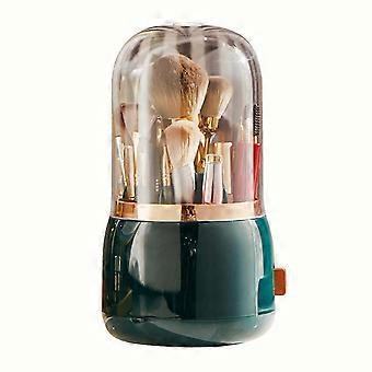 Self-Designed Luxury Makeup Brush Storage Bucket - Dustproof Rotating Organizer for Lipstick, Eyebrow Pencil, and Cosmetics
