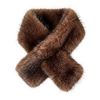 Faux Fur Collar Scarf for Women with Plush Neck Warmer Design