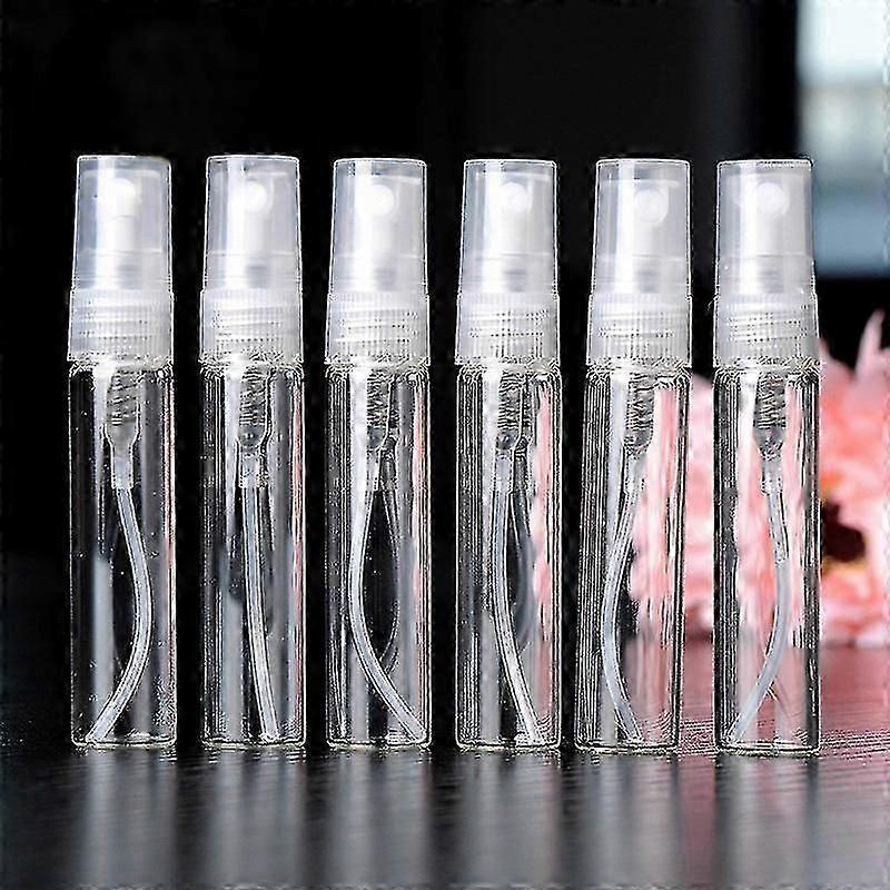 5PCS Mini Glass Perfume Bottle 5ml Refillable Atomizer Spray Pump