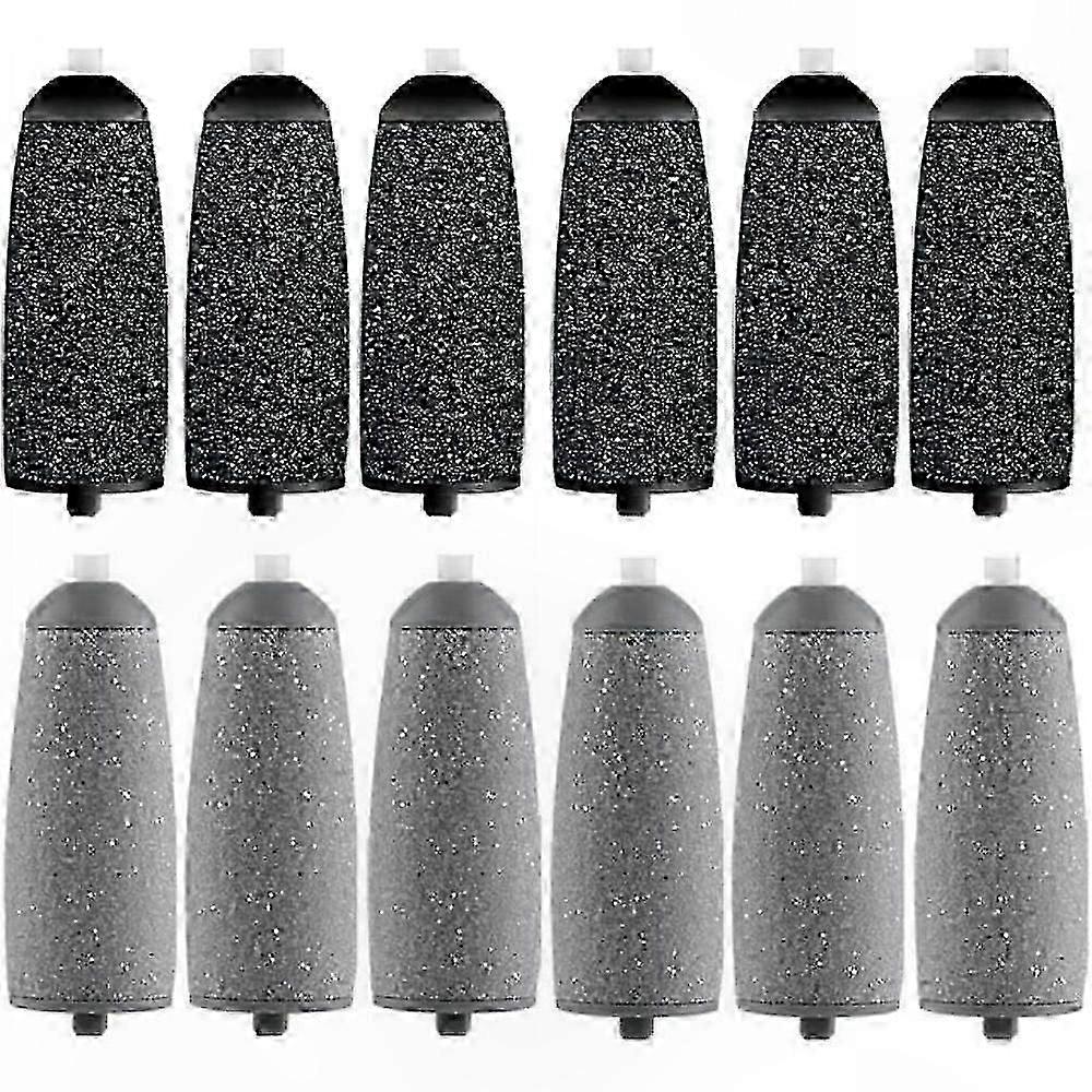 12-Pack Replacement Rollers for Electronic Pedi Tools, Compatible with Multiple Models, 6 Additional Heads Included