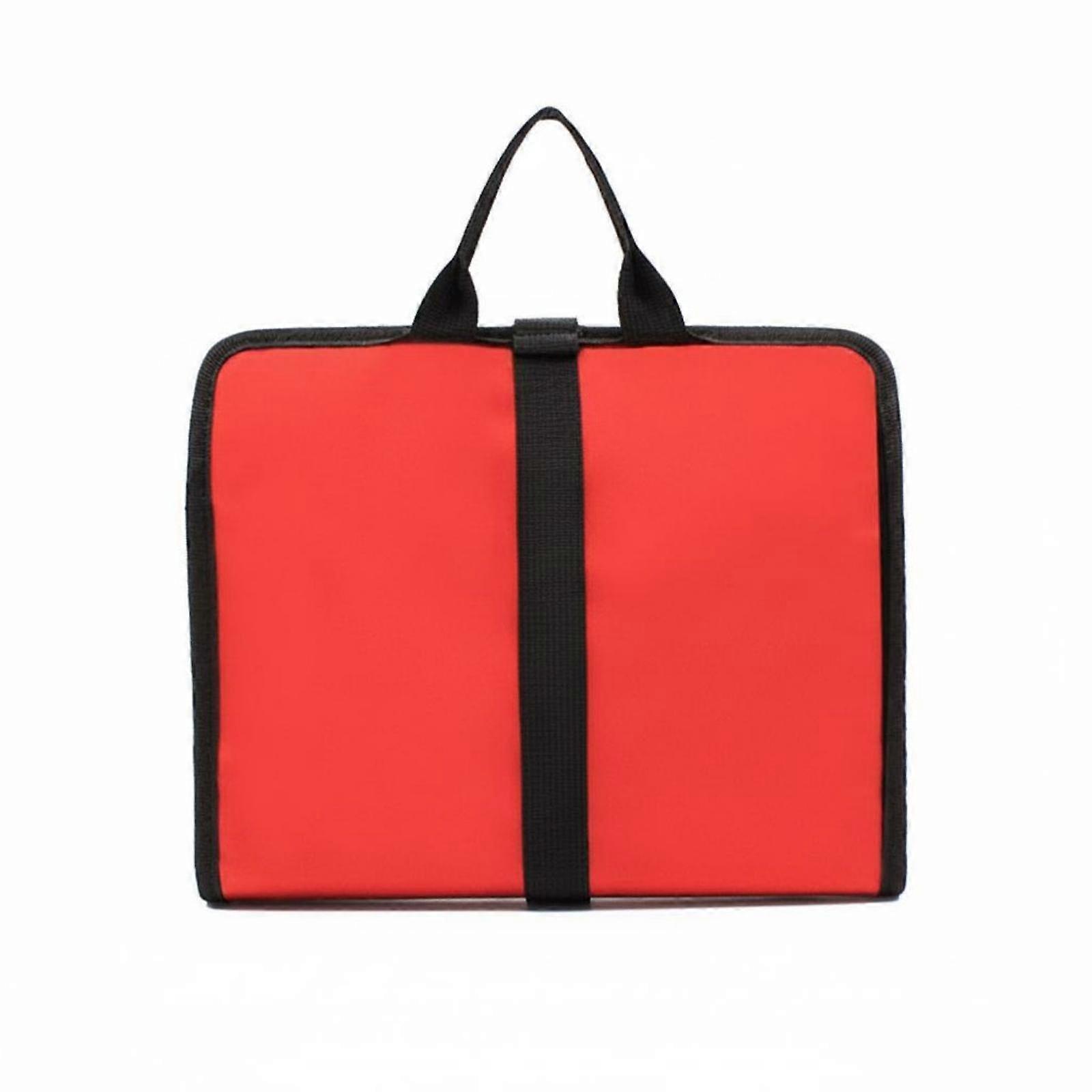 Foldable Storage Bag Mesh Pockets Handled Zipper Pouch Carry Handle