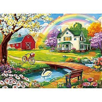 Jigsaw Rainbow Country Cottage Puzzle CYQL-1378