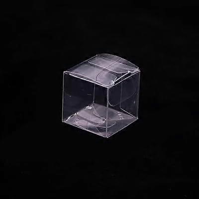 8Pcs Clear PVC Plastic Storage Boxes for Gift Packaging Square 10x10x10cm