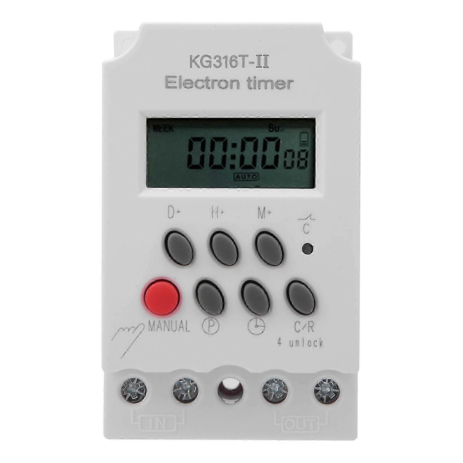 Electronic Timer Switch Microcomputer Intelligent Large Current KG316T-II 220VAC 30A
