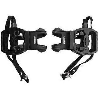 Bicycle Accessory Aluminum Alloy SPD Spinning Bike Pedal with Toe Clips & Cleats Compatible with Spin Exercise Bikes