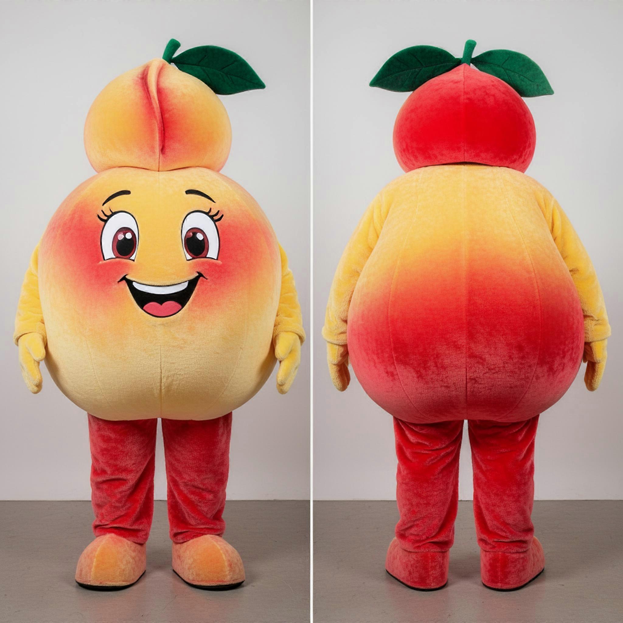 MASTICOT Peach Soft Baseball Ball Mascot
