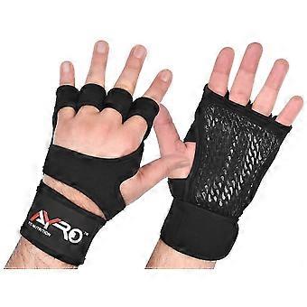 Ventilated Weightlifting Gloves for Men Women, Workout Gloves with Wrist Wraps for Gym Fitness