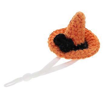 3 stk. mini oransje kjæledyrheksehatter Halloween lettvekts polyakrylfiber