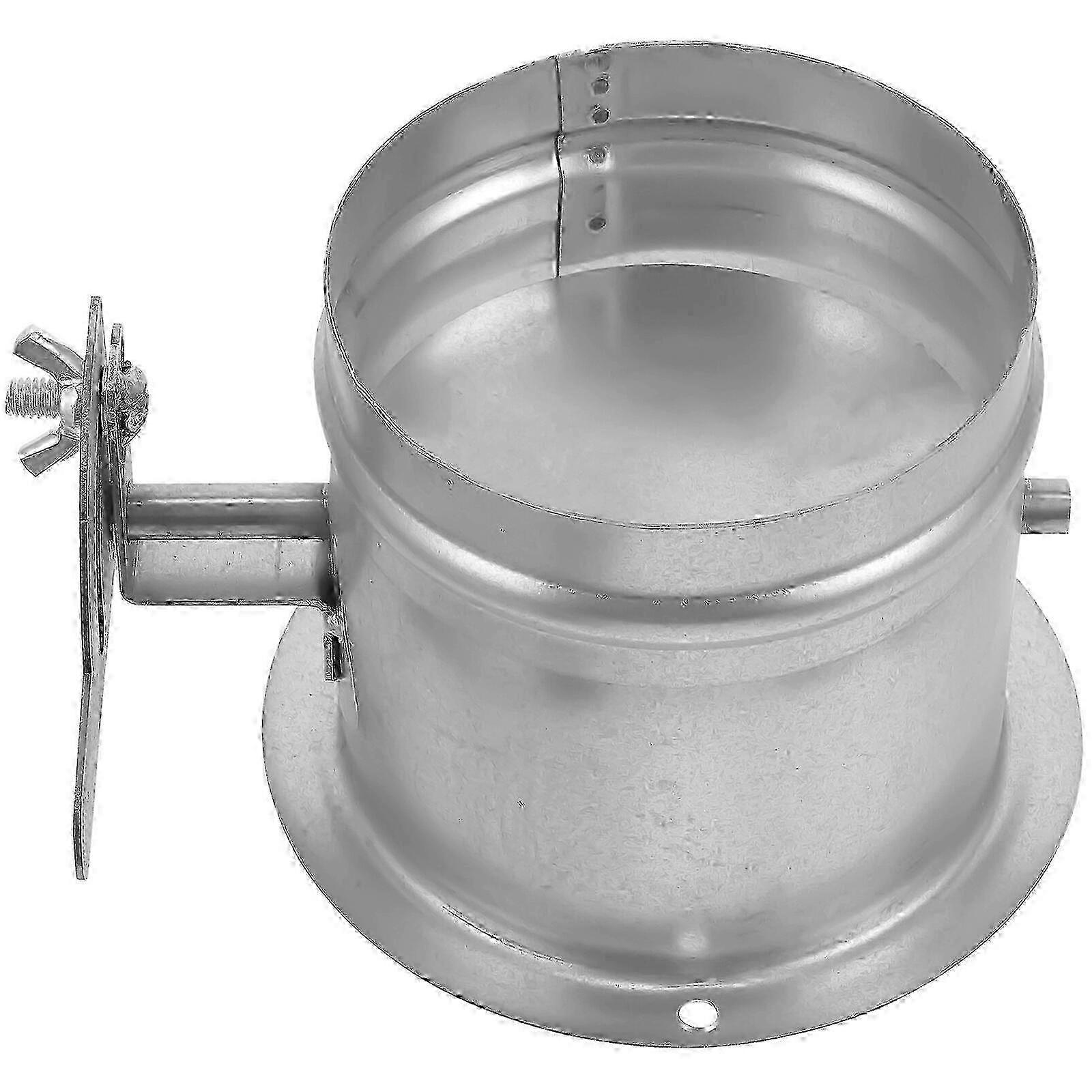 Adjustable Silver Backdraft Damper compatible with Oven Extractor Fan - Fits 16x11.5x9cm Ventilation Systems