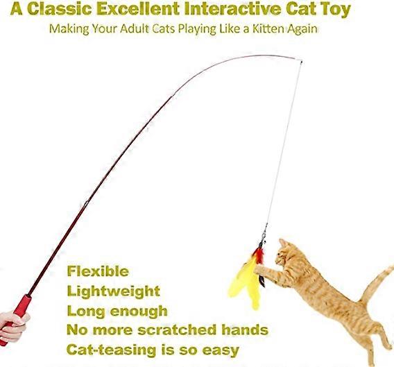 Interactive Retractable Feather Toy For Indoor Cats