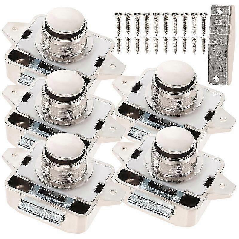 Yalo 5pcs Push Button Latch Catch for Cupboard Doors