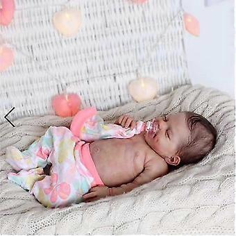 Boneca de silicone lavável de sílica 2024, macia e fofa como um bebê de verdade, fácil de cuidar.