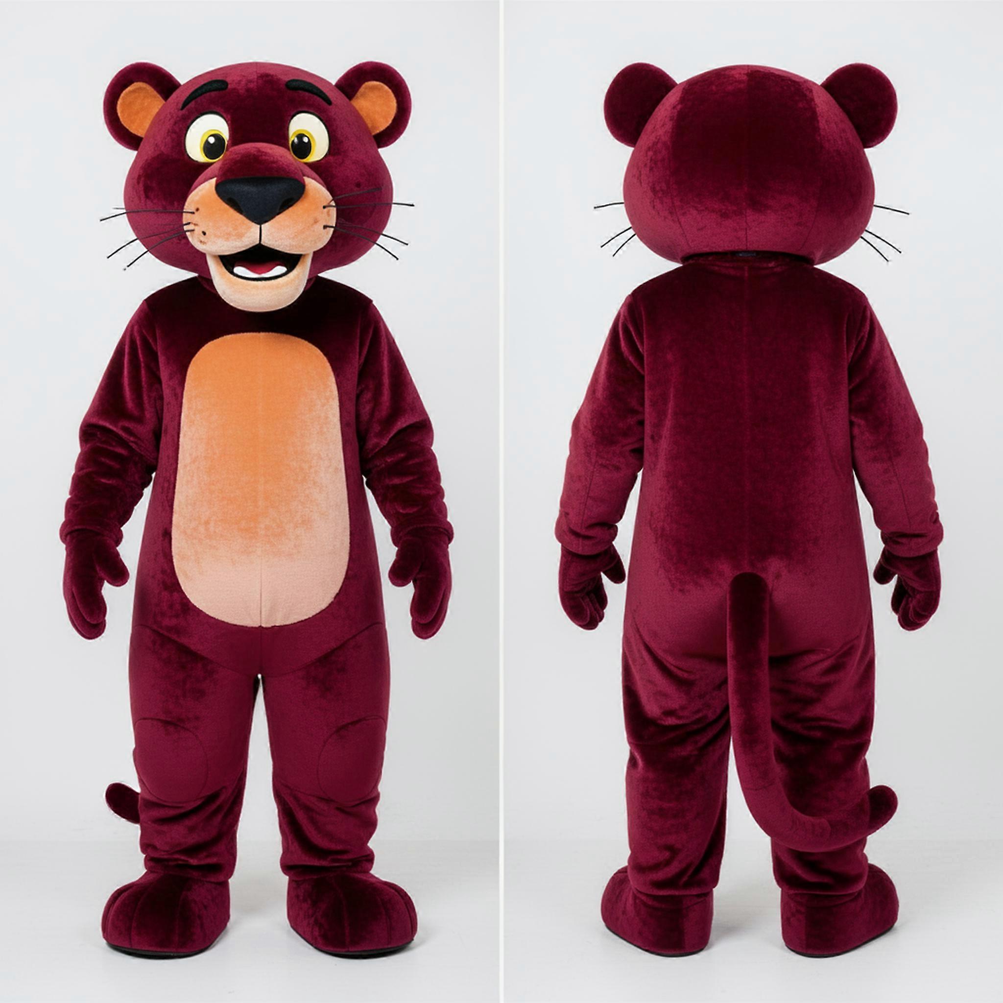 MASTICOT Maroon Sleek Panther Mascot